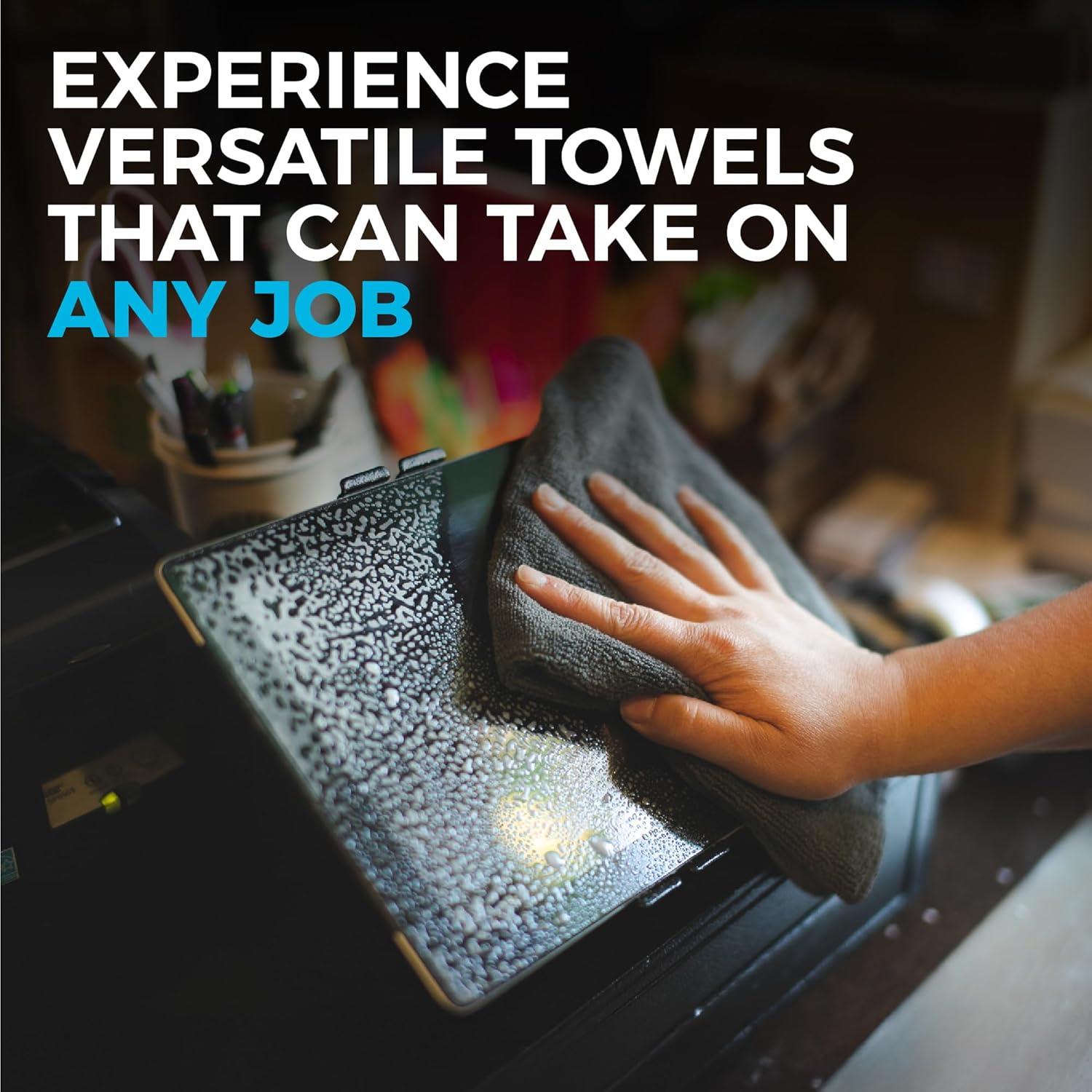 imageThe Rag Company  AllPurpose Microfiber Terry Cleaning Towels  Commercial Grade Highly Absorbent LintFree StreakFree Kitchens Bathrooms Offices 300gsm 16in x 16in Pink 12PackGreen