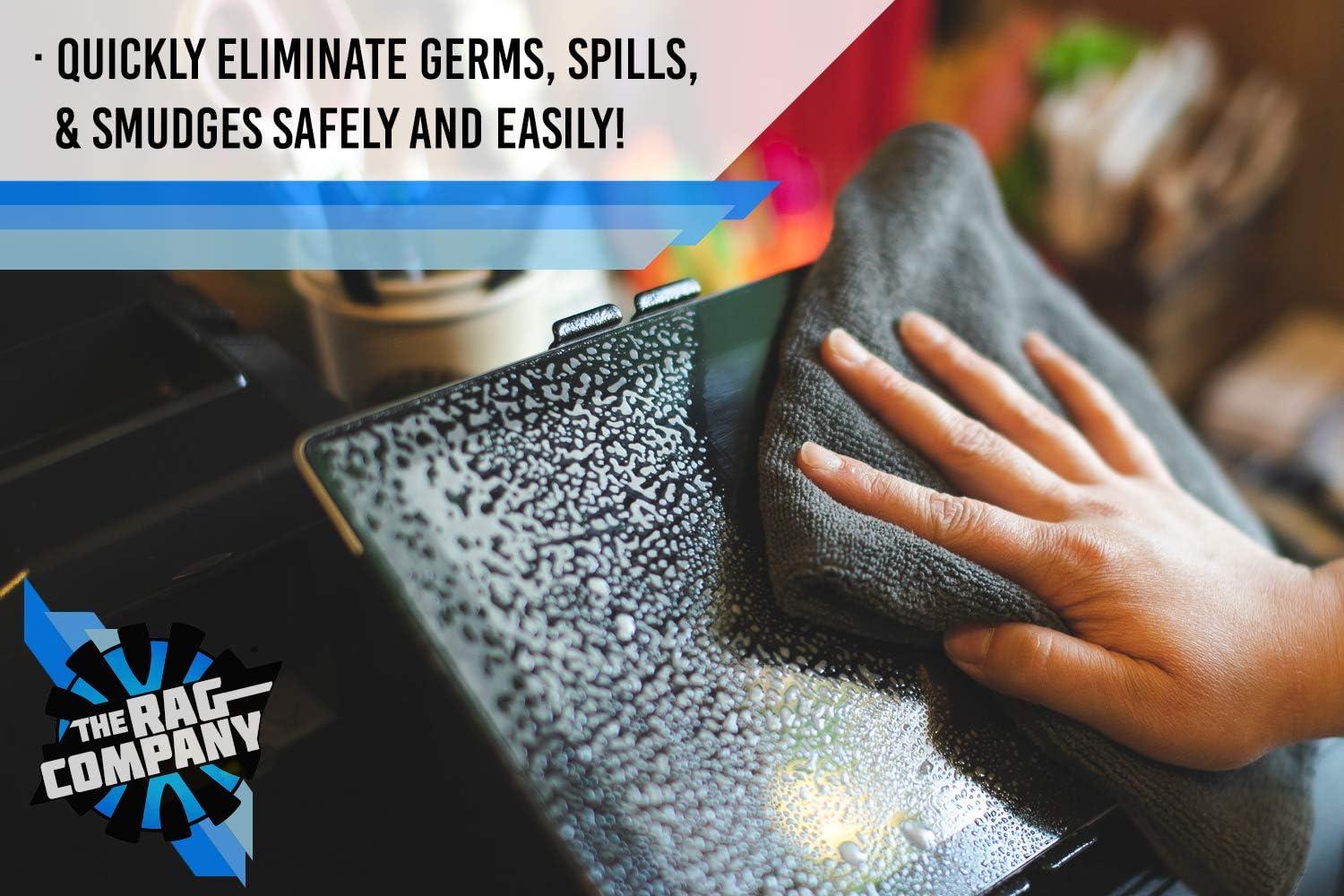 imageThe Rag Company  AllPurpose Microfiber Terry Cleaning Towels  Commercial Grade Highly Absorbent LintFree StreakFree Kitchens Bathrooms Offices 300gsm 16in x 16in Pink 12PackWhite