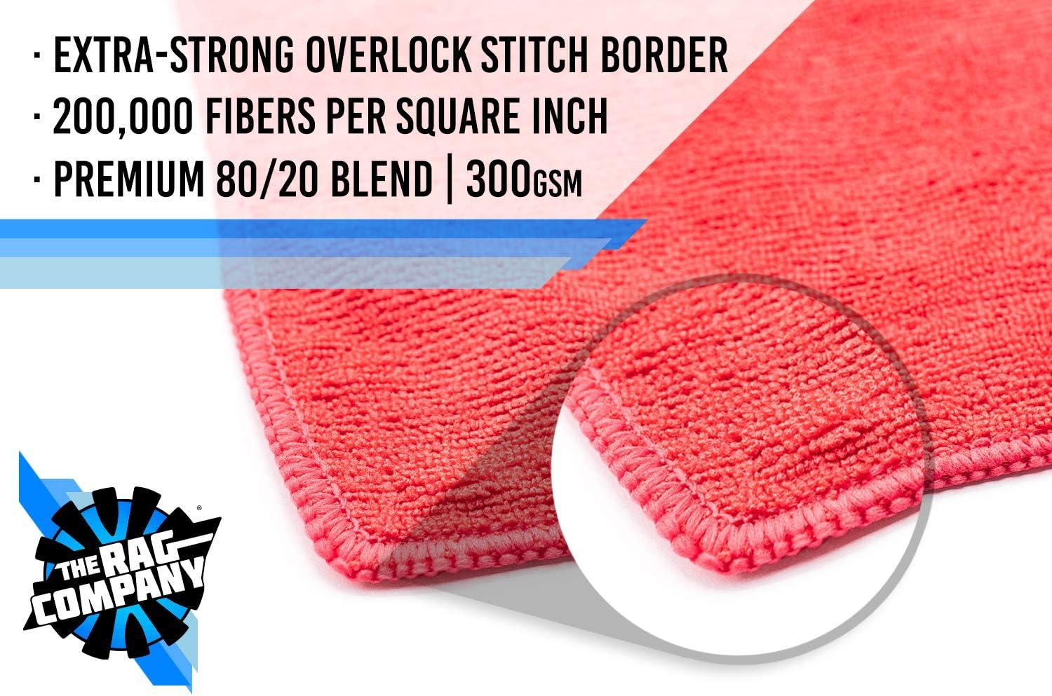 imageThe Rag Company  AllPurpose Microfiber Terry Cleaning Towels  Commercial Grade Highly Absorbent LintFree StreakFree Kitchens Bathrooms Offices 300gsm 16in x 16in Pink 12PackRed