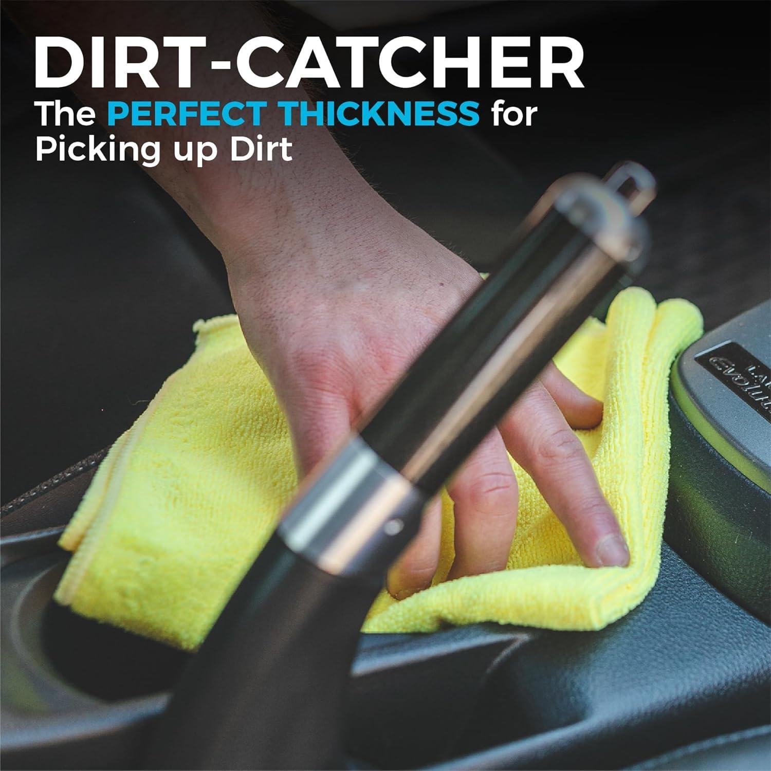 imageThe Rag Company  AllPurpose Microfiber Terry Cleaning Towels  Commercial Grade Highly Absorbent LintFree StreakFree Kitchens Bathrooms Offices 300gsm 16in x 16in Pink 12PackYellow