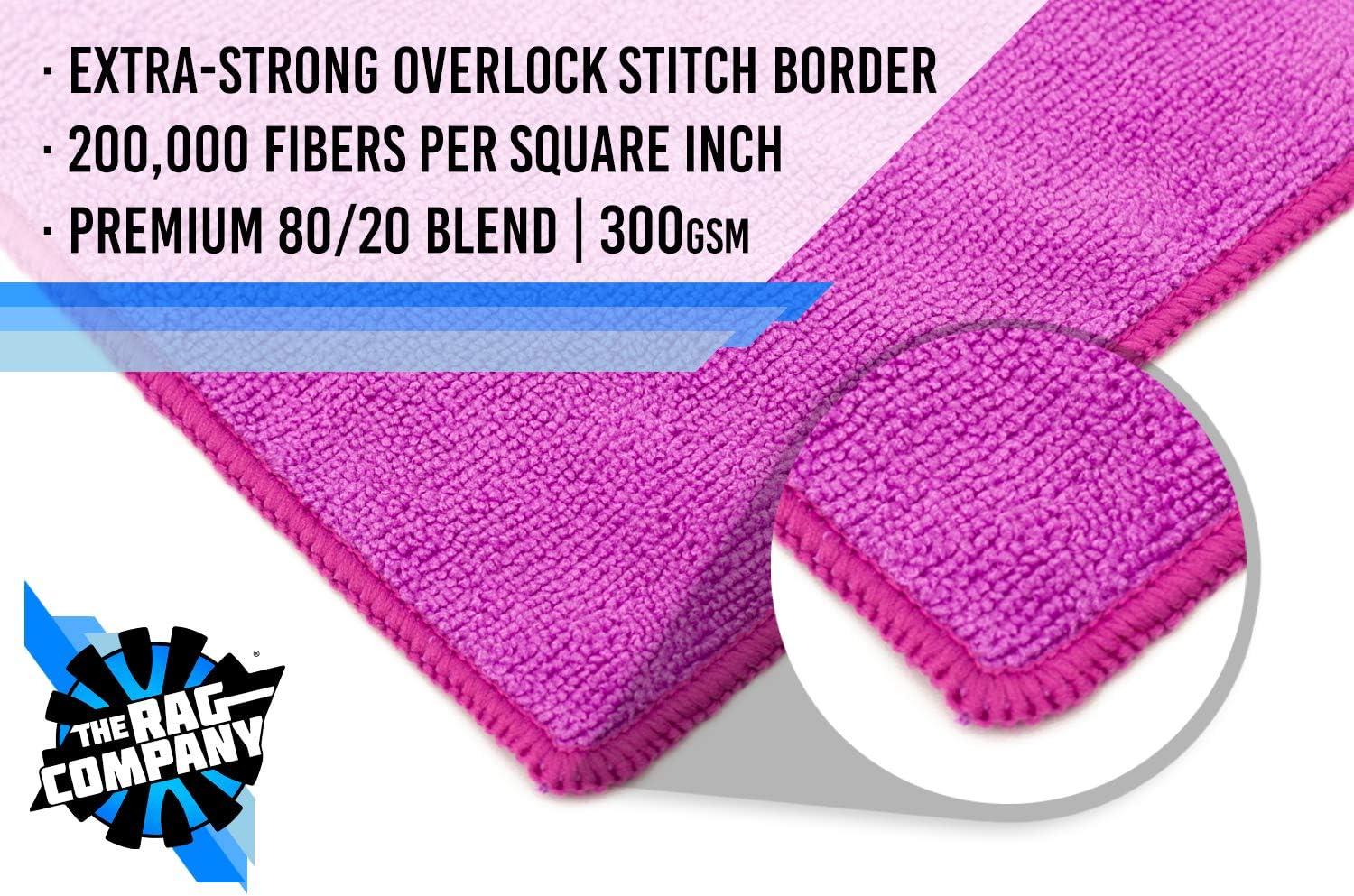 imageThe Rag Company  AllPurpose Microfiber Terry Cleaning Towels  Commercial Grade Highly Absorbent LintFree StreakFree Kitchens Bathrooms Offices 300gsm 16in x 16in Pink 12PackLavender