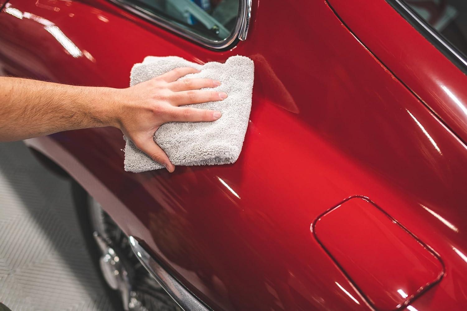 imageThe Rag Company  Creature Edgeless Auto Detailing Towels 10Pack Professional 7030 Blend DualPile Plush Microfiber Buffing ampamp Polishing 420gsm 16in x 16in Lime GreenIce Grey