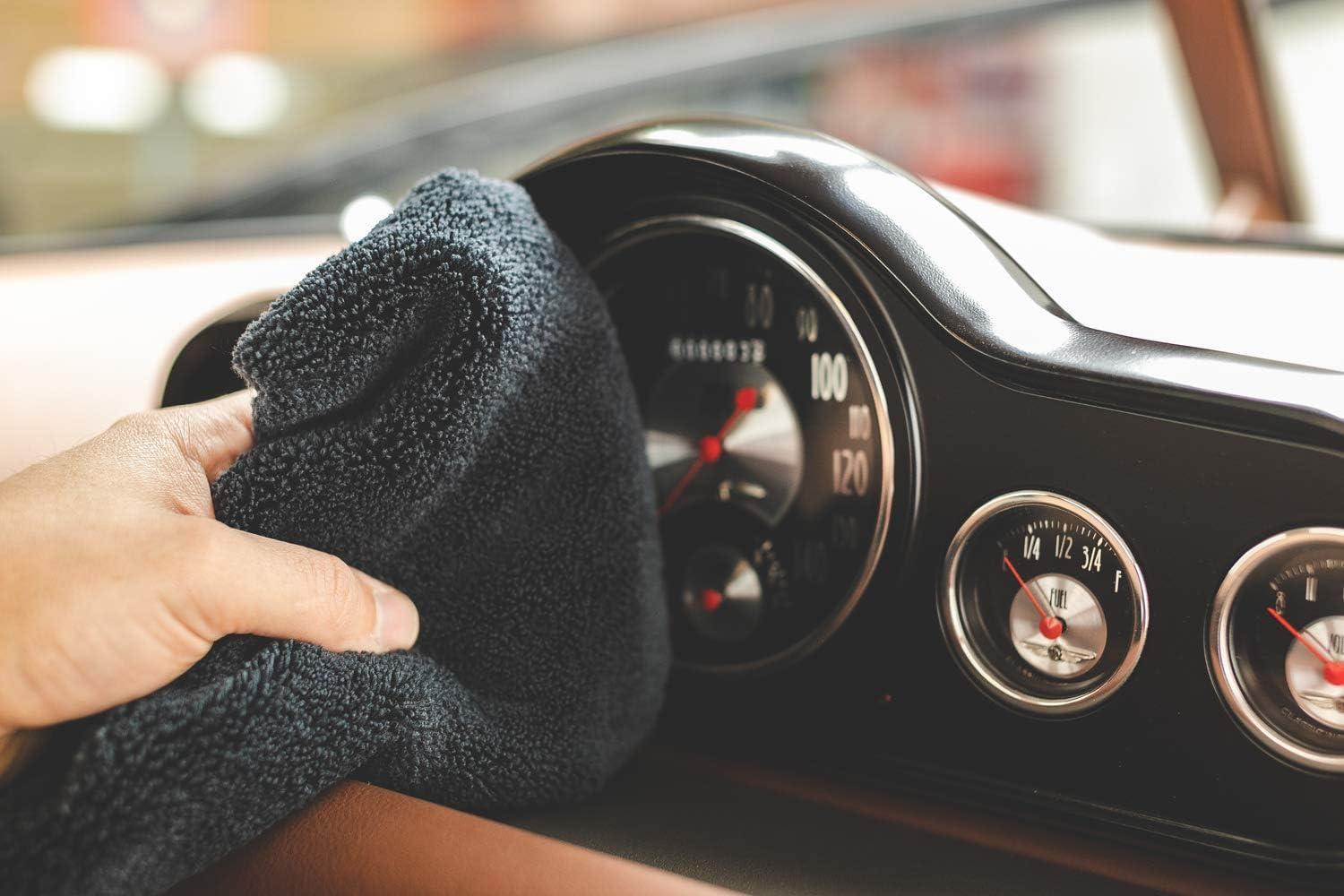 imageThe Rag Company  Creature Edgeless Auto Detailing Towels 10Pack Professional 7030 Blend DualPile Plush Microfiber Buffing ampamp Polishing 420gsm 16in x 16in Lime GreenBlack