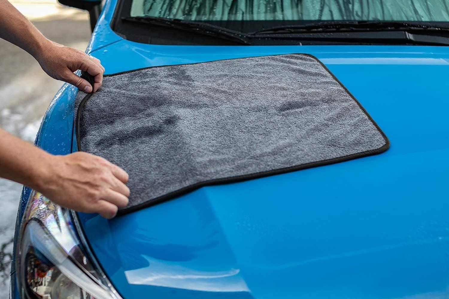 imageThe Rag Company  Double Twistress 2Pack Professional Korean 7030 Blend Twist Loop Microfiber Drying Towels Car Detailing LintFree StreakFree Multipurpose Use 850gsm 20in x 24in Grey