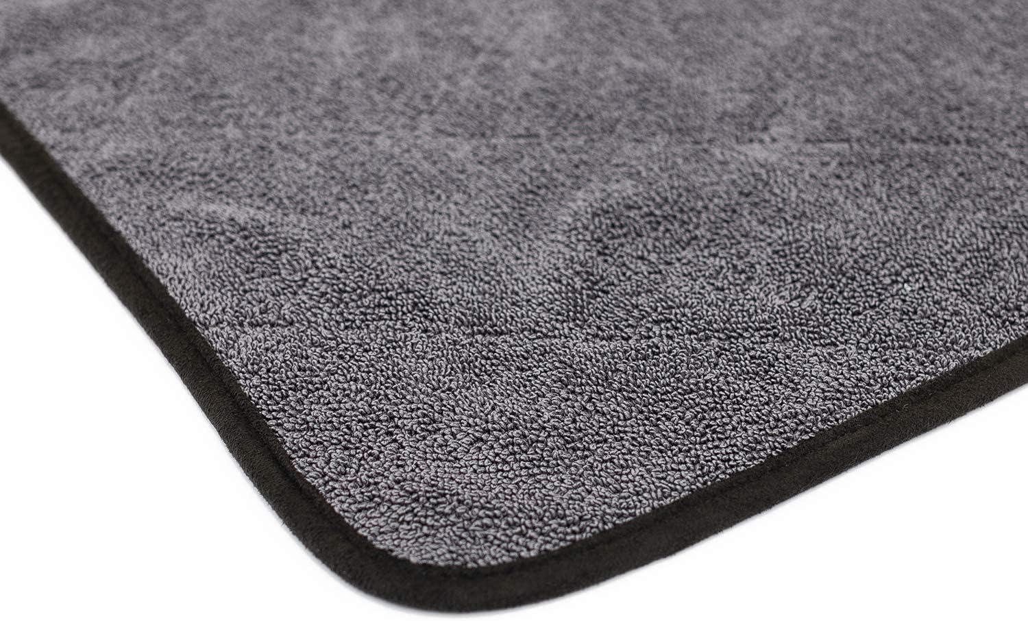 imageThe Rag Company  Double Twistress 2Pack Professional Korean 7030 Blend Twist Loop Microfiber Drying Towels Car Detailing LintFree StreakFree Multipurpose Use 850gsm 20in x 24in Grey