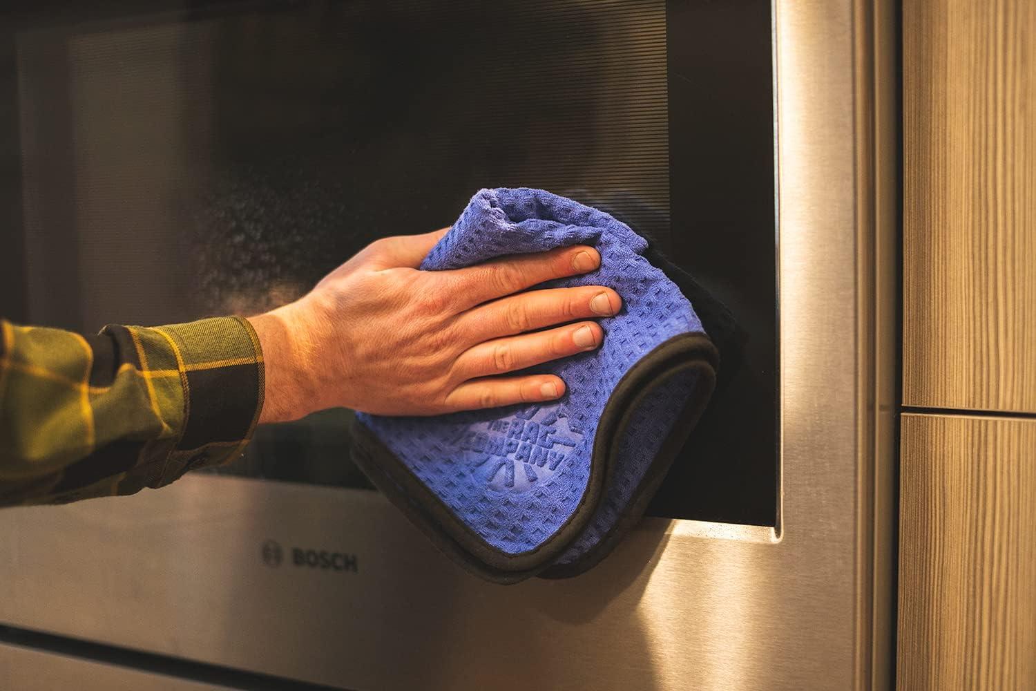 imageThe Rag Company  Dry Me A River  Professional Korean 7030 Blend Microfiber WaffleWeave Drying ampamp Detailing Towels Soft Suede Edges 390gsm 16in x 24in Light Blue 3PackRoyal Blue