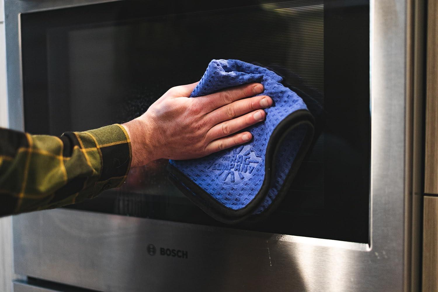 imageThe Rag Company  Dry Me A River  Professional Korean 7030 Blend Microfiber WaffleWeave Drying ampamp Detailing Towels Soft Suede Edges 390gsm 16in x 24in Light Blue 3PackRoyal Blue