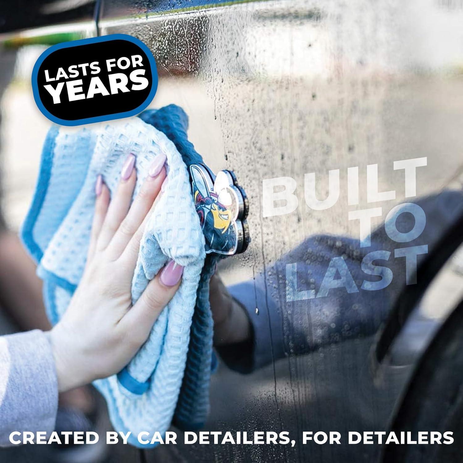 imageThe Rag Company  Dry Me A River  Professional Korean 7030 Blend Microfiber WaffleWeave Drying ampamp Detailing Towels Soft Suede Edges 390gsm 16in x 24in Light Blue 3PackLight Blue