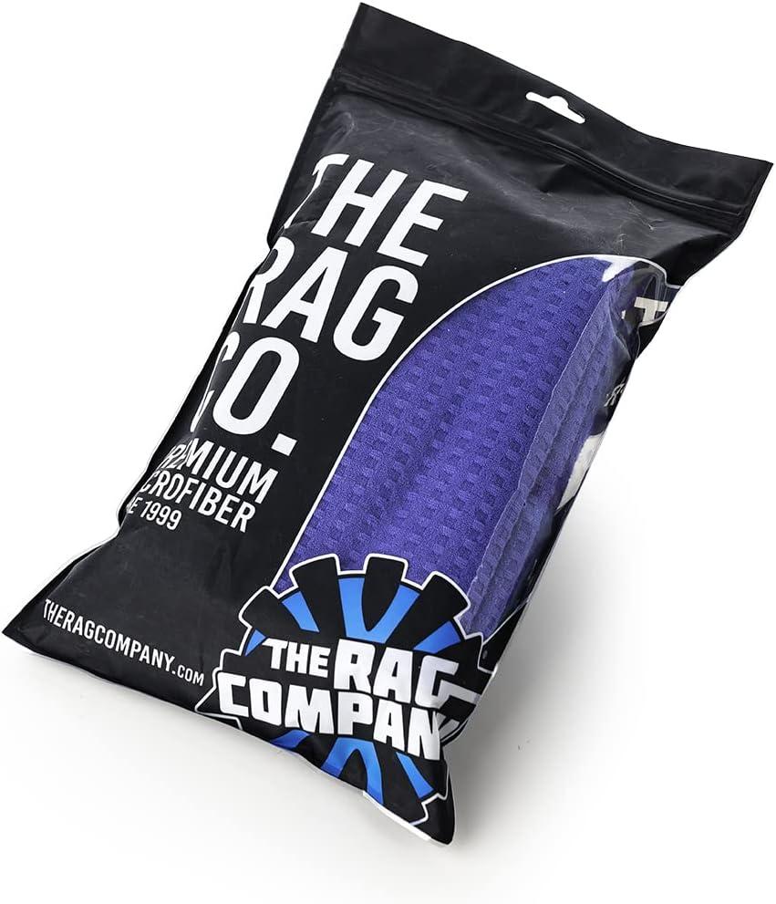 imageThe Rag Company  Dry Me A River  Professional Korean 7030 Blend Microfiber WaffleWeave Drying ampamp Detailing Towels Soft Suede Edges 390gsm 16in x 24in Light Blue 3PackRoyal Blue