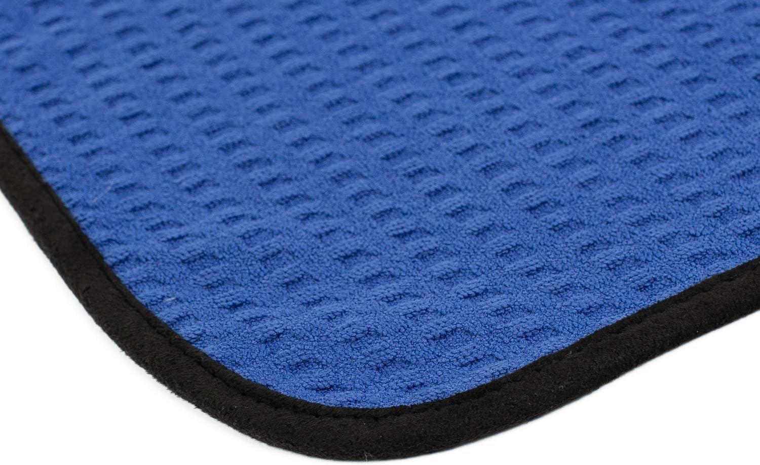 imageThe Rag Company  Dry Me A River  Professional Korean 7030 Blend Microfiber WaffleWeave Drying ampamp Detailing Towels Soft Suede Edges 390gsm 16in x 24in Light Blue 3PackRoyal Blue