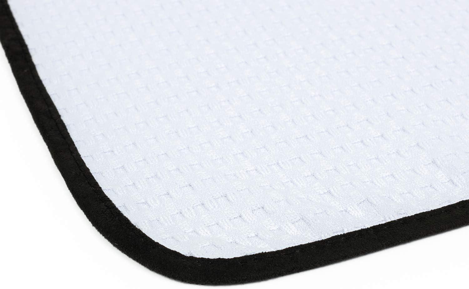 imageThe Rag Company  Dry Me A River  Professional Korean 7030 Blend Microfiber WaffleWeave Drying ampamp Detailing Towels Soft Suede Edges 390gsm 16in x 24in Light Blue 3PackWhite