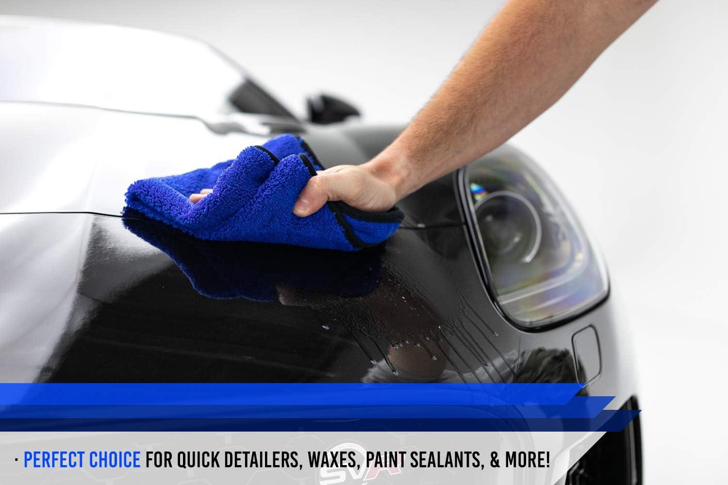 imageThe Rag Company  Drying Towels for Car Detailing  Premium Microfiber Cloth Perfect for a StreakFree Finish  Spectrum 420 Dark Pack  420 GSM 16quot x 16quot 9Pack