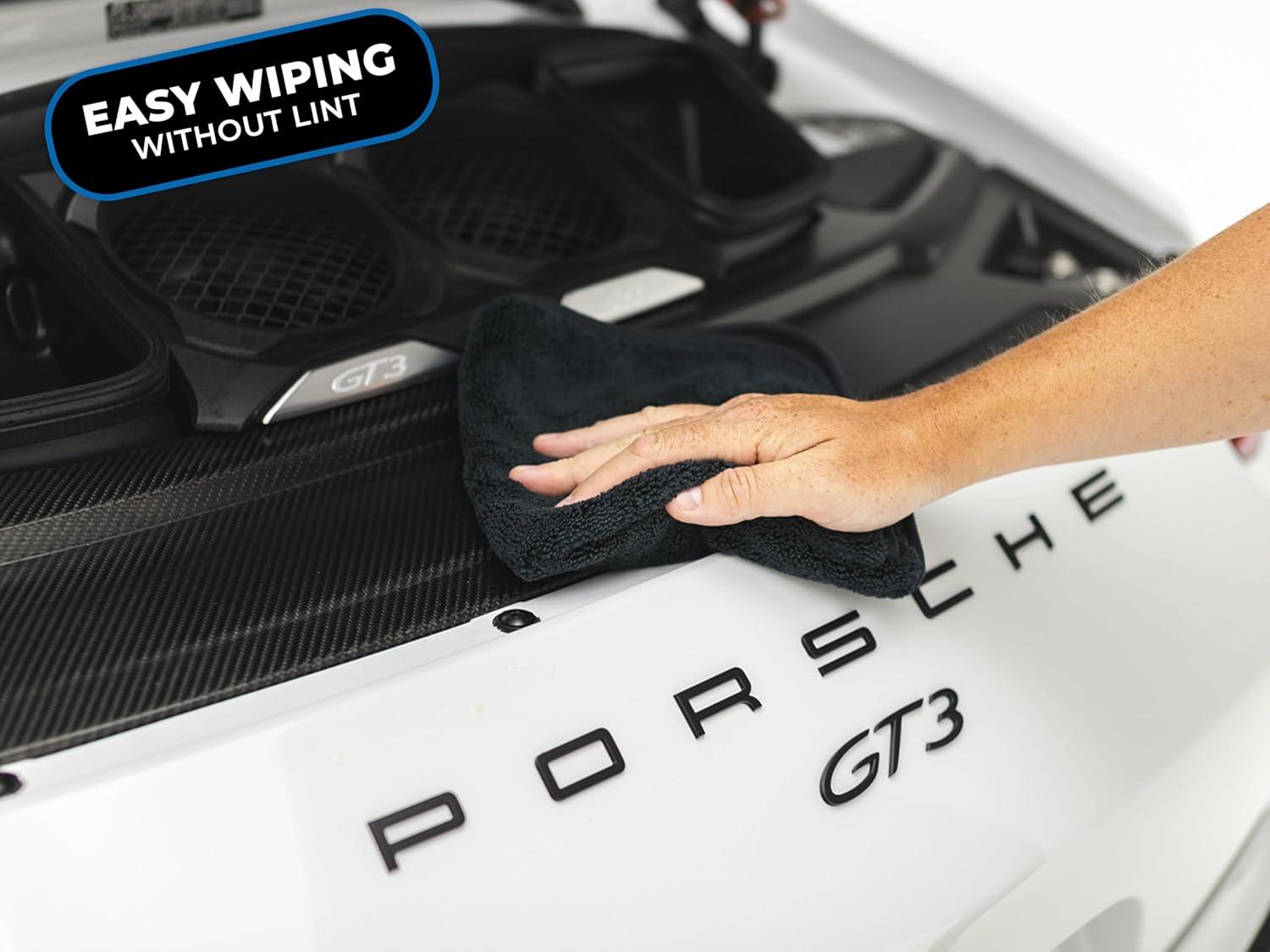 imageThe Rag Company  Drying Towels for Car Detailing  Premium Microfiber Cloth Perfect for a StreakFree Finish  Spectrum 420 Dark Pack  420 GSM 16quot x 16quot 9Pack