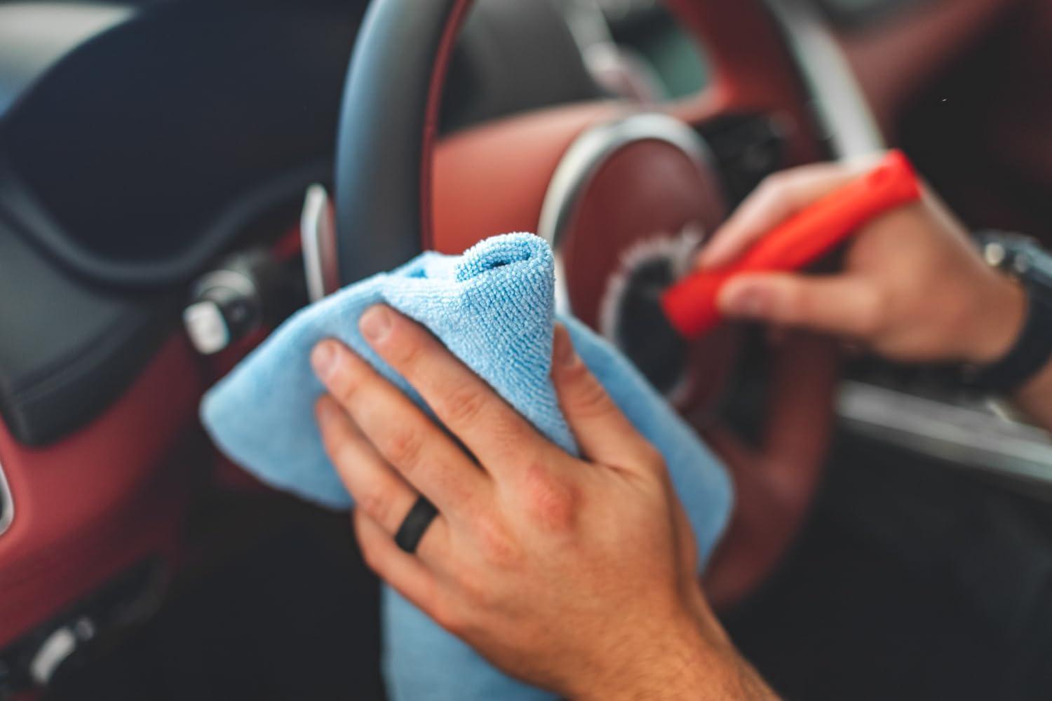 imageThe Rag Company  Edgeless 300  Microfiber Detailing Towels Perfect for Removing Polishes Sealants and Glaze Great for Interior Cleaning and Dirty Jobs 300GSM 16in x 16in Light Blue 10PackIce Grey