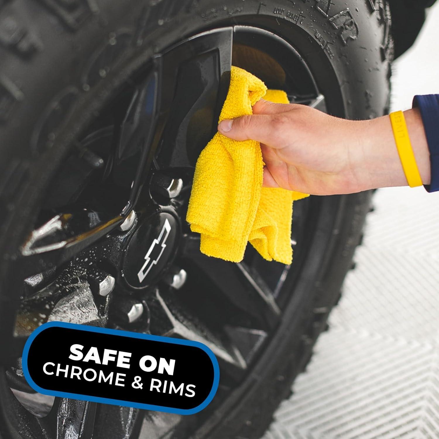 imageThe Rag Company  Edgeless 365 Microfiber Towels 10Pack Premium 7030 Blend Professional Polishing Wax Removal Auto Detailing 365gsm 16in x 16in GoldGold