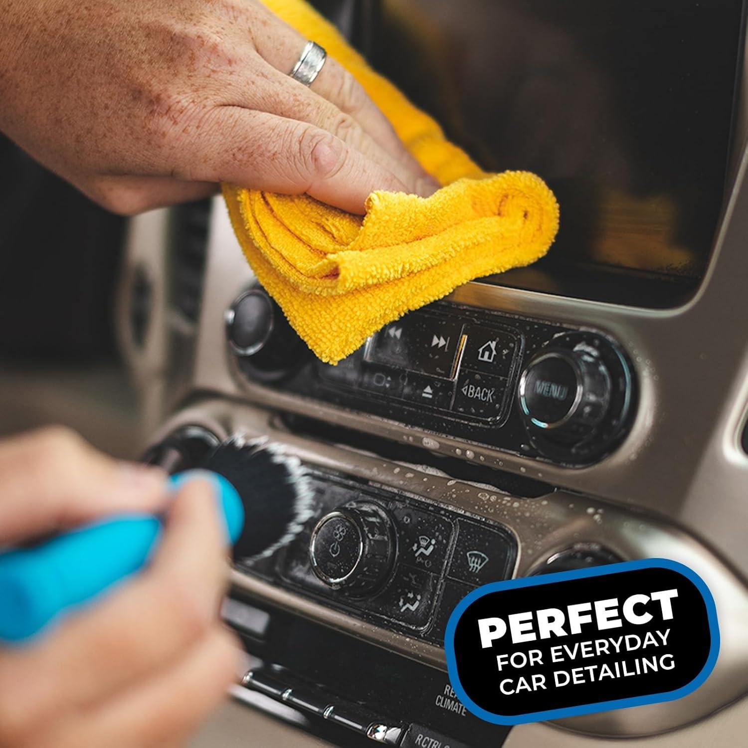 imageThe Rag Company  Edgeless 365 Microfiber Towels 10Pack Premium 7030 Blend Professional Polishing Wax Removal Auto Detailing 365gsm 16in x 16in GoldGold