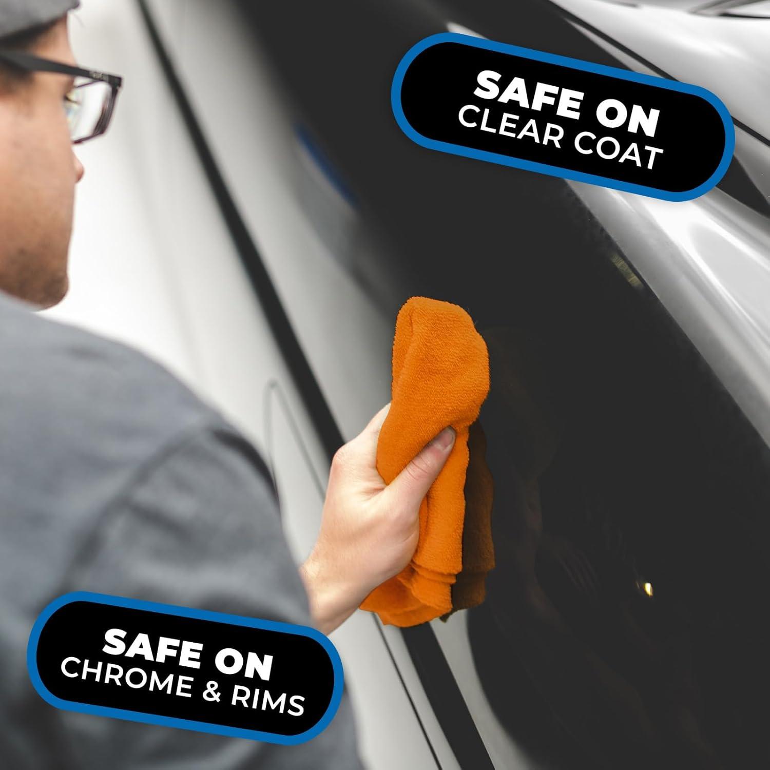 imageThe Rag Company  Edgeless 365 Microfiber Towels 10Pack Premium 7030 Blend Professional Polishing Wax Removal Auto Detailing 365gsm 16in x 16in GoldOrange