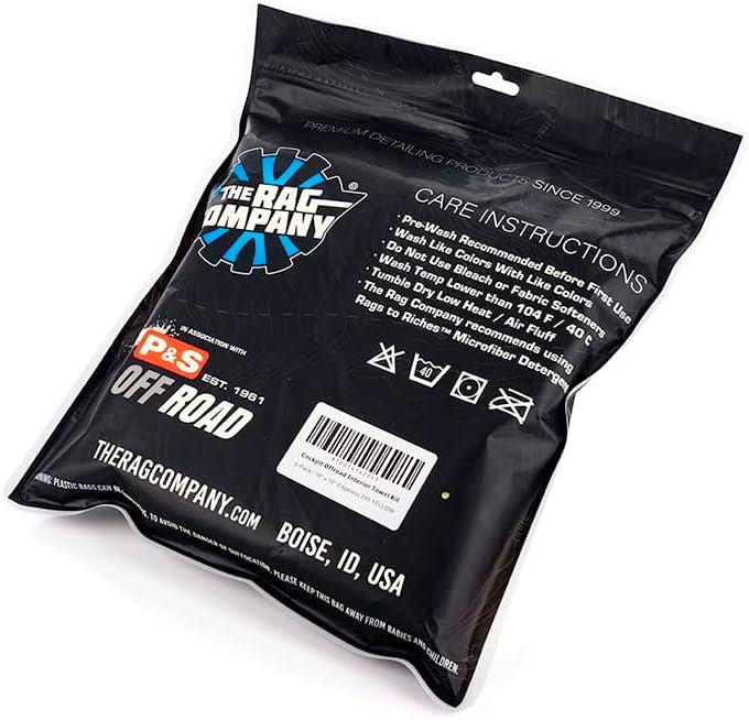 imageThe Rag Company  Off Road  The Trail Boss Pack  OffRoad Vehicle Interior Microfiber Detailing Towels Safe on Plastic Dashboards Gauges and Screens Edgeless 245gsm 16in x 16in Yellow5Pack