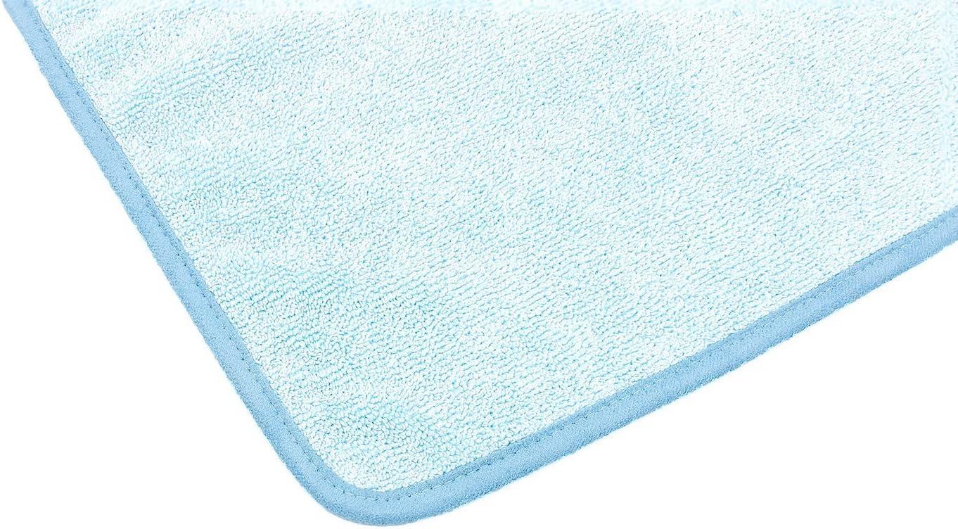 imageThe Rag Company Premium FTW Microfiber Cleaning Towels for Glass Windows Mirrors Polished Surfaces StreakFree Scratchless 16quot x16 Orange 3PackLight Blue