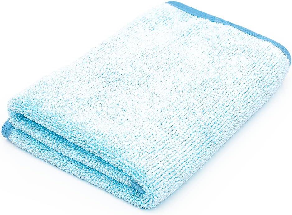 imageThe Rag Company Premium FTW Microfiber Cleaning Towels for Glass Windows Mirrors Polished Surfaces StreakFree Scratchless 16quot x16 Orange 3PackLight Blue