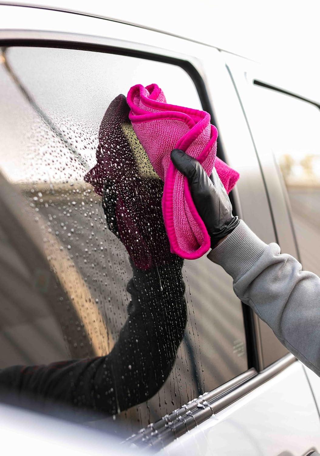 imageThe Rag Company  Premium FTW Microfiber Cleaning Towels for Glass Windows Mirrors Polished Surfaces  StreakFree Scratchless 16quot x16 Orange 3PackPink