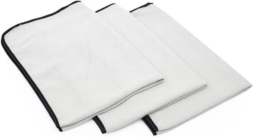 imageThe Rag Company  The Big One  WaffleWeave Microfiber Drying Towel Super Absorbent for Car Washes Detailing and More Buttersoft Suede Edges ScratchFree 450GSM 25in x 40in Grey