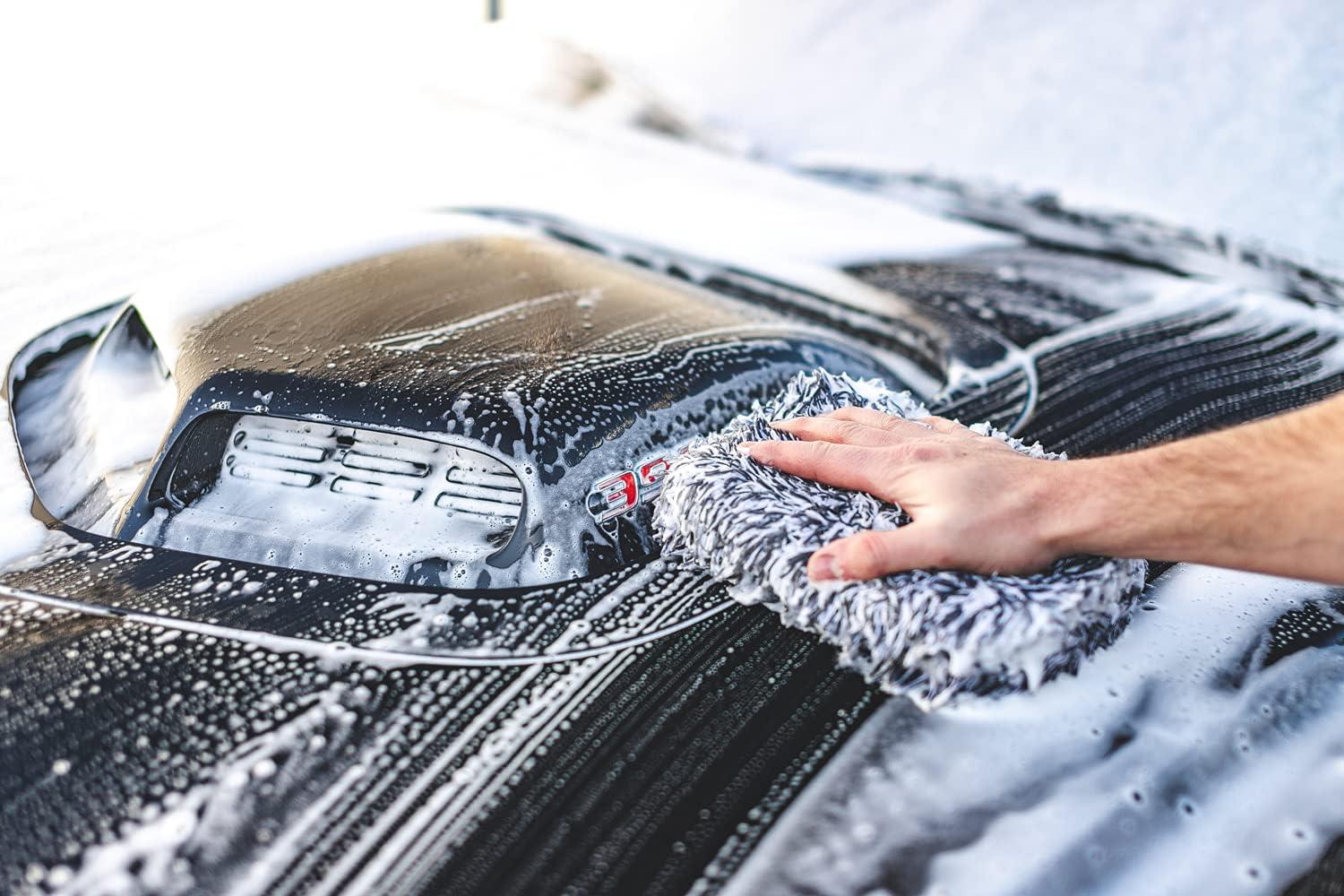 imageThe Rag Company  The Cyclone Ultra Wash Mitt  Cyclone Ultra Wash Pad 6in x 8in Combo Pack  Microfiber Blend Twist Loop Interior Liner Ideal for Foam Soap  Bucket ampamp Rinseless Washing Methods