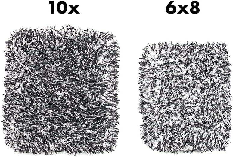 imageThe Rag Company  The Cyclone Ultra Wash Mitt 8in x 9in and Cyclone Ultra Wash Pad 10in x 10in  7030 Blend Korean Microfiber Foam Padding ScratchFree LintFree Black 2Pack