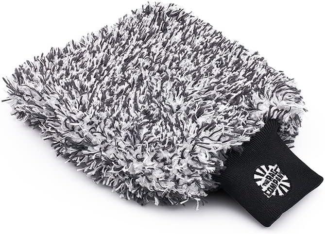 imageThe Rag Company  The Cyclone Ultra Wash Mitts  7030 Gauntlet Blend Korean Microfiber Foam Padding ScratchFree LintFree Great for Rinseless Washing 8in x 9in Blue  Black 2Pack