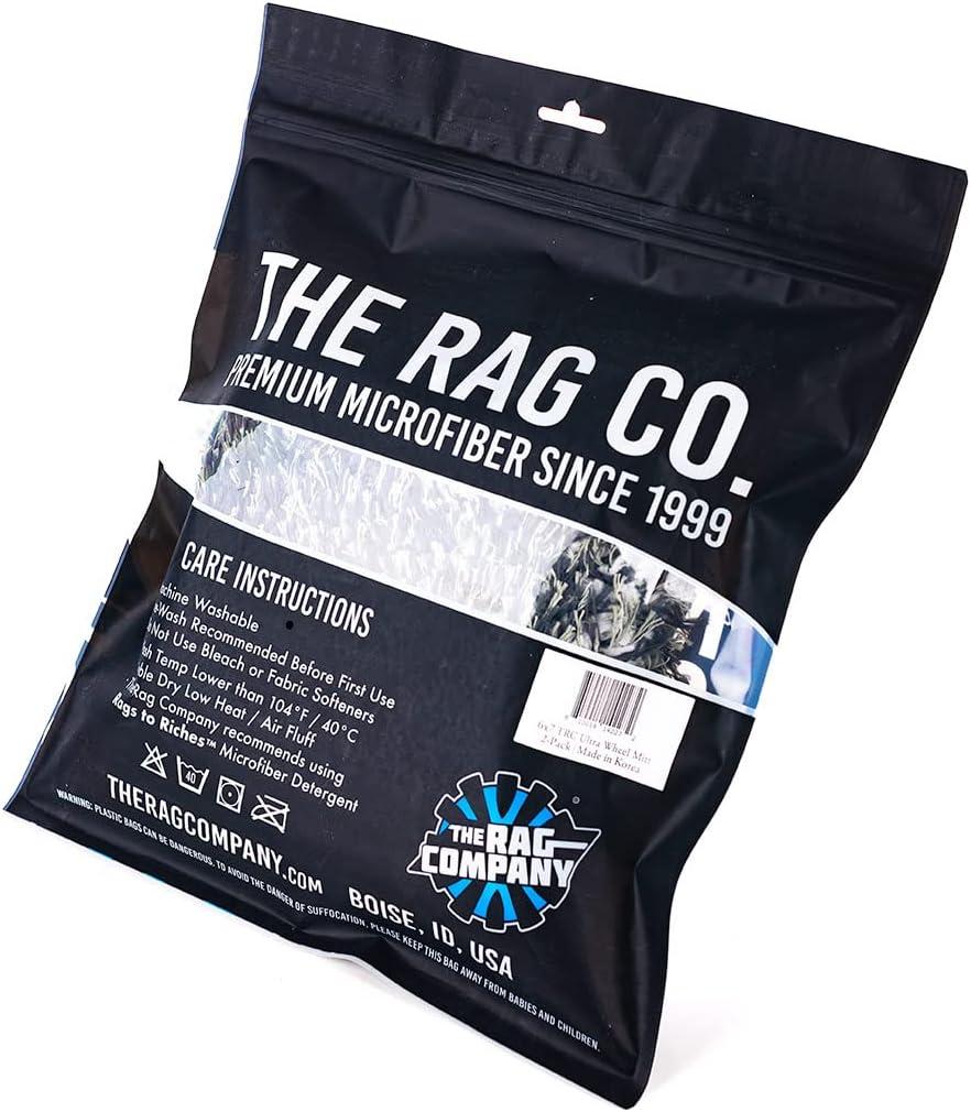 imageThe Rag Company  The Cyclone Ultra Wheel Mitt  Perfect for Wheels Grills and Tight Areas Proprietary Microfiber Blend Easily Releases Contaminates Upon Rinsing 6in x 7in BlackGrey 2PackMicrofiber