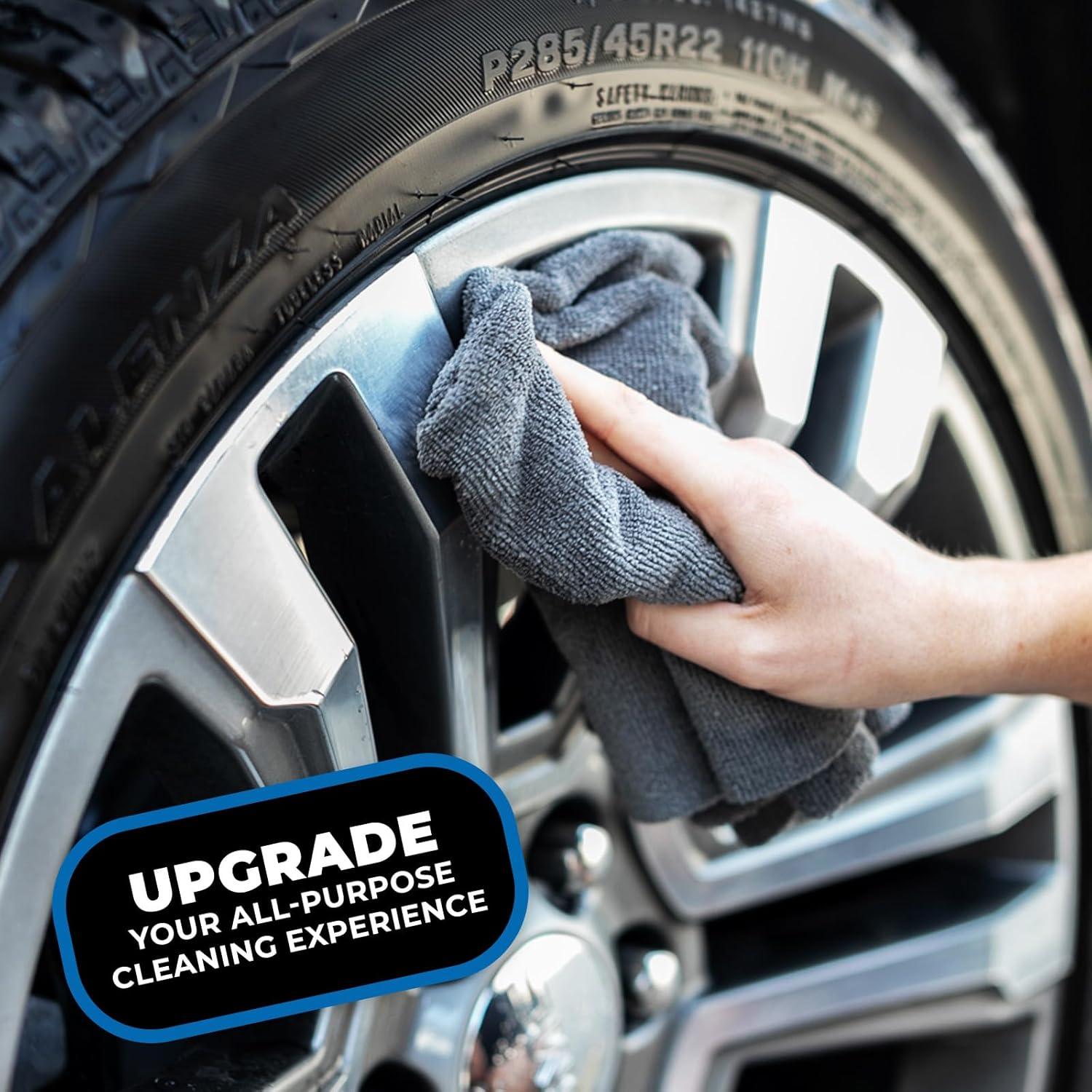 imageThe Rag Company  The Miner  Professional Metal Polishing Microfiber Towels for Cars Safe on HighEnd Wheels and Soft Metals 7030 Blend DualPile 365GSM 16in x 16in Grey 10Pack10in x 10in