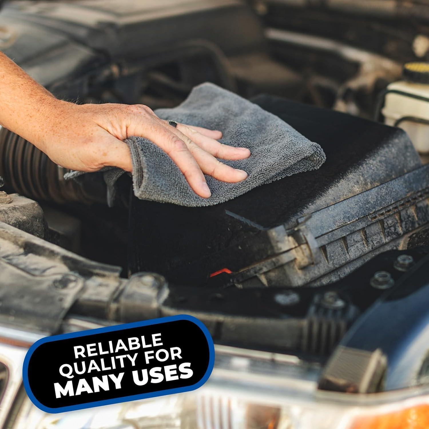 imageThe Rag Company  The Miner  Professional Metal Polishing Microfiber Towels for Cars Safe on HighEnd Wheels and Soft Metals 7030 Blend DualPile 365GSM 16in x 16in Grey 10Pack16in x 16in