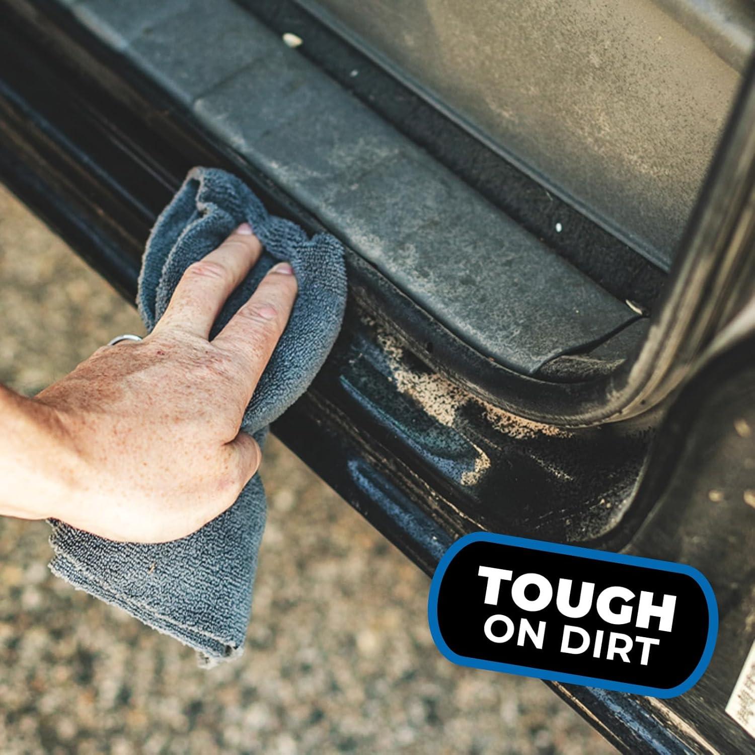 imageThe Rag Company  The Miner  Professional Metal Polishing Microfiber Towels for Cars Safe on HighEnd Wheels and Soft Metals 7030 Blend DualPile 365GSM 16in x 16in Grey 10Pack10in x 10in