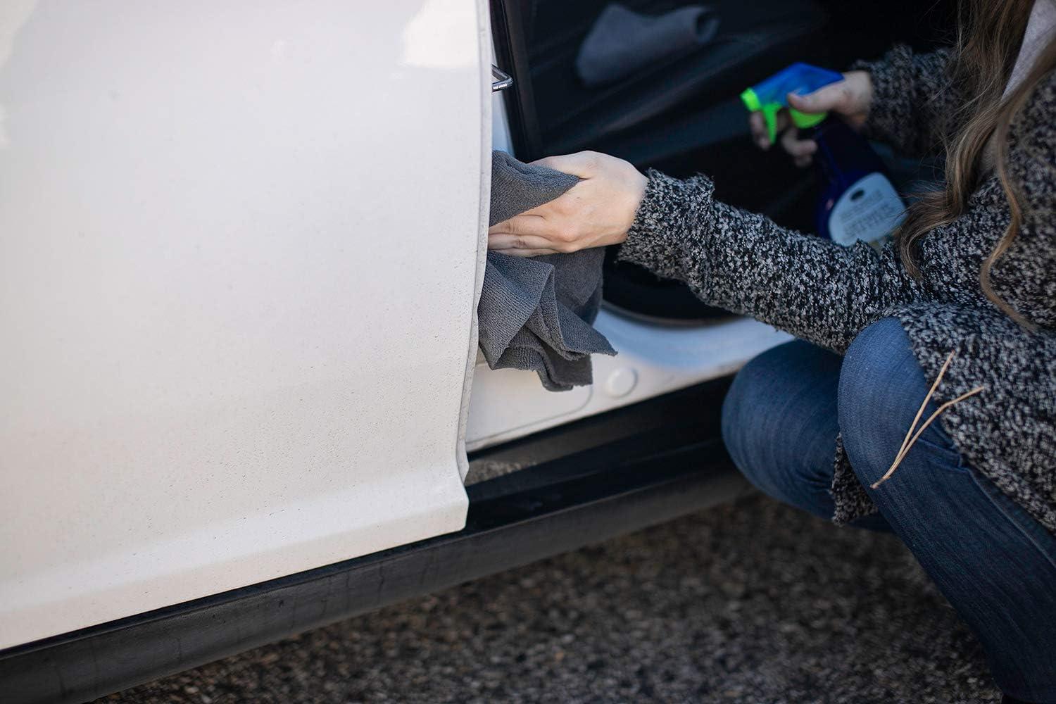 imageThe Rag Company  The Miner  Professional Metal Polishing Microfiber Towels for Cars Safe on HighEnd Wheels and Soft Metals 7030 Blend DualPile 365GSM 16in x 16in Grey 10Pack16in x 16in