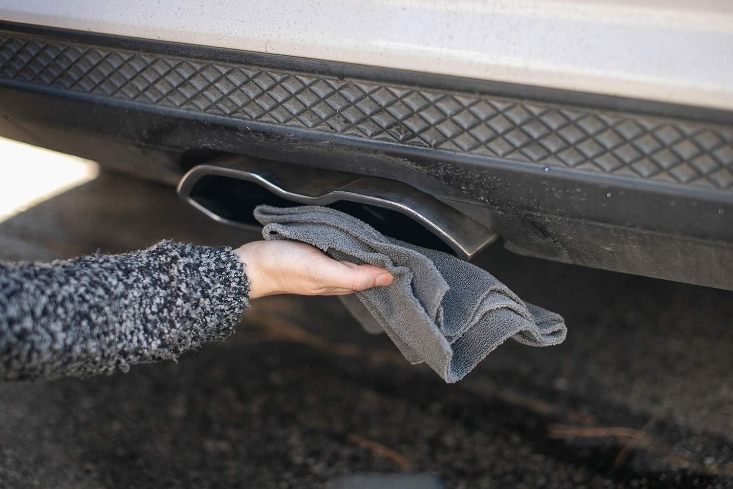 imageThe Rag Company  The Miner  Professional Metal Polishing Microfiber Towels for Cars Safe on HighEnd Wheels and Soft Metals 7030 Blend DualPile 365GSM 16in x 16in Grey 10Pack16in x 16in