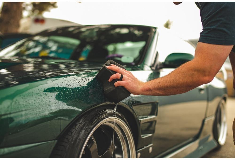 imageThe Rag Company  Ultra Safe Sponge  Latest Foam Technology Safe for All Types of Paint and Wheel Finishes  EasytoHold Ergonomic Grip for Wash Bucket and Rinseless Washing  Dark Grey