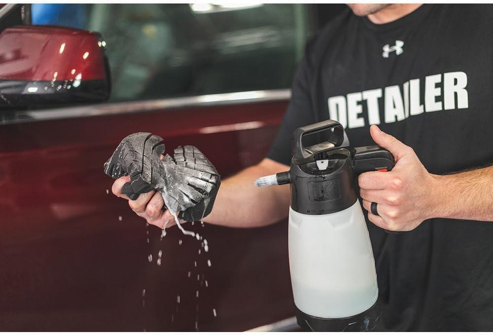 imageThe Rag Company  Ultra Safe Sponge  Latest Foam Technology Safe for All Types of Paint and Wheel Finishes  EasytoHold Ergonomic Grip for Wash Bucket and Rinseless Washing  Dark Grey