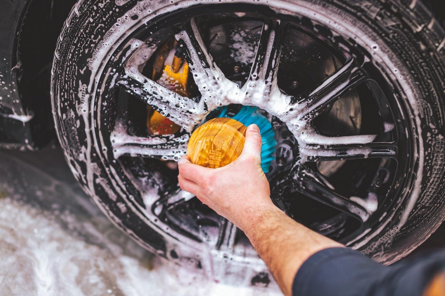 imageThe Rag Company  Ultra Utility Brush  Car Wash Brush  Soft Nylon Bristles Perfect as an Interior Wheel or Tire Rim Cleaner  Sturdy and Effective Grip for All Detailing Purposes