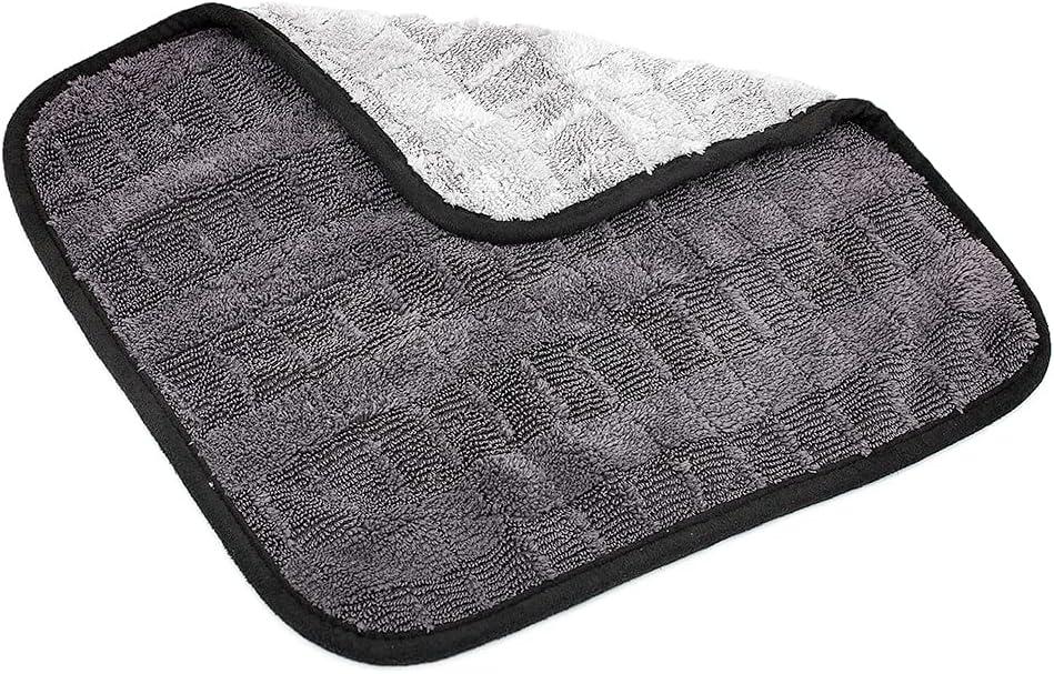 imageThe Rag Company Gauntlet Car Drying Towel  7030 Korean Microfiber Dries Faster Without Scratching 900gsm 15x24 inches Ice GreyGrey 2Pack12in x 12in