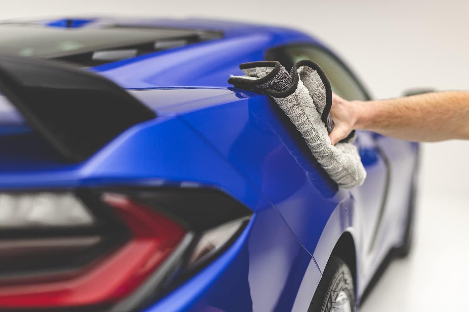 imageThe Rag Company Gauntlet Car Drying Towel  7030 Korean Microfiber Dries Faster Without Scratching 900gsm 15x24 inches Ice GreyGrey 2Pack30in x 36in