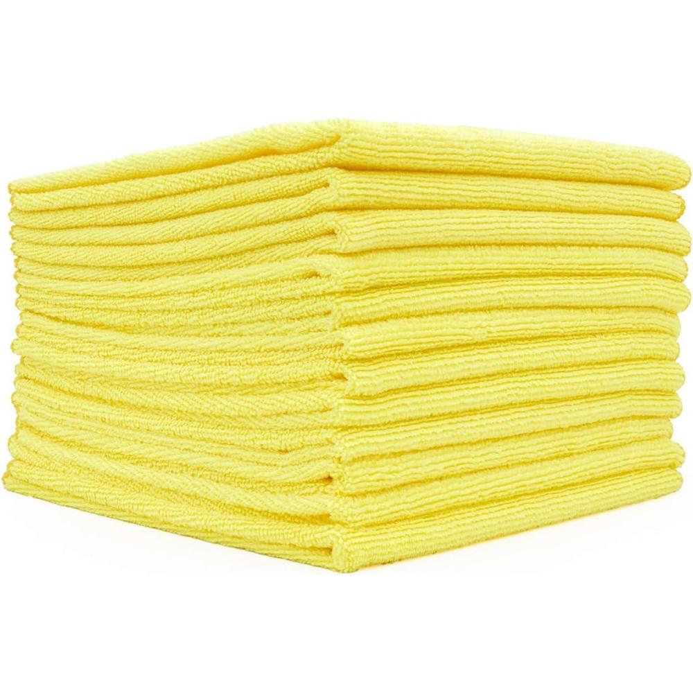 imageThe Rag Company  AllPurpose Microfiber Terry Cleaning Towels  Commercial Grade Highly Absorbent LintFree StreakFree Kitchens Bathrooms Offices 300gsm 16in x 16in Pink 12PackYellow