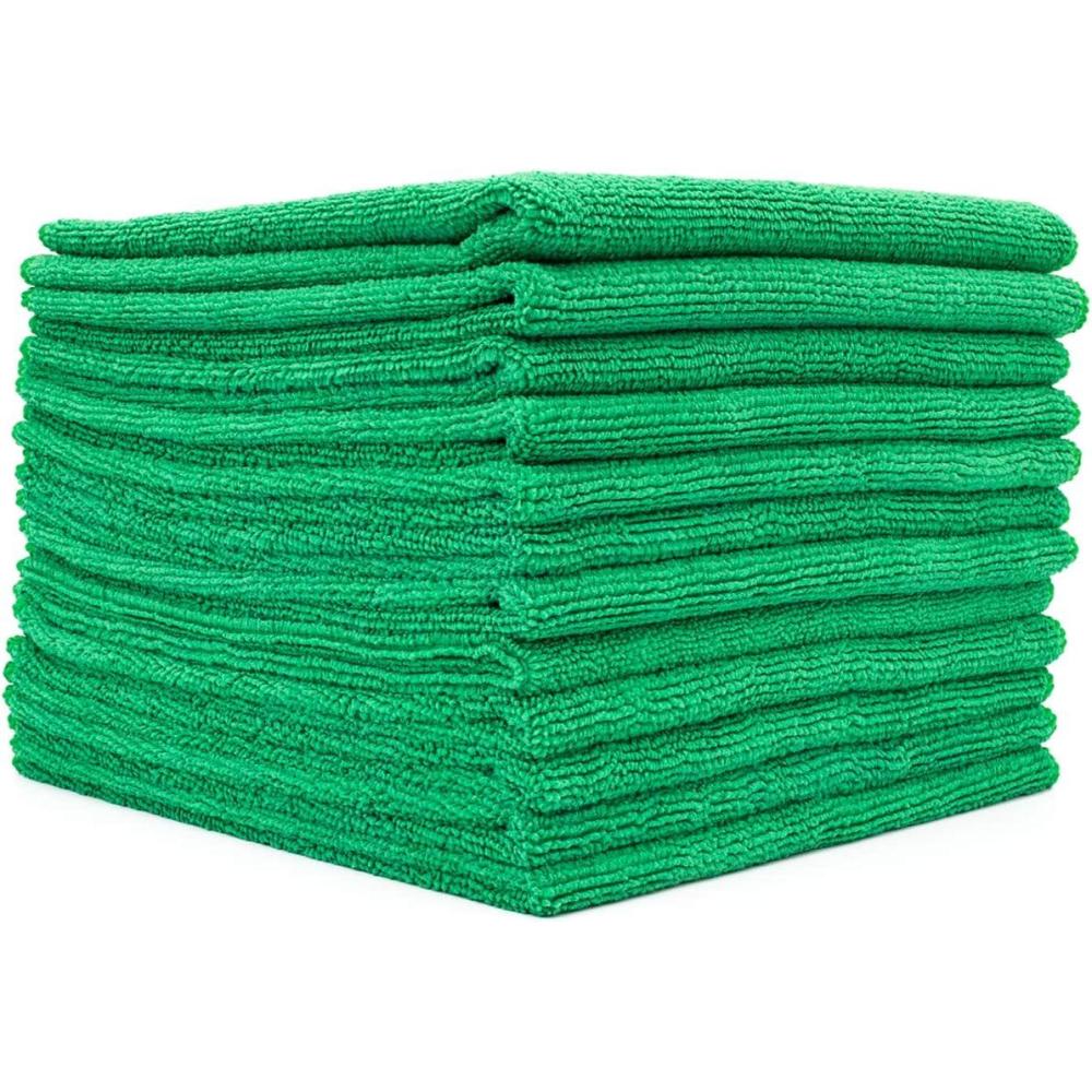 imageThe Rag Company  AllPurpose Microfiber Terry Cleaning Towels  Commercial Grade Highly Absorbent LintFree StreakFree Kitchens Bathrooms Offices 300gsm 16in x 16in Green 12Pack