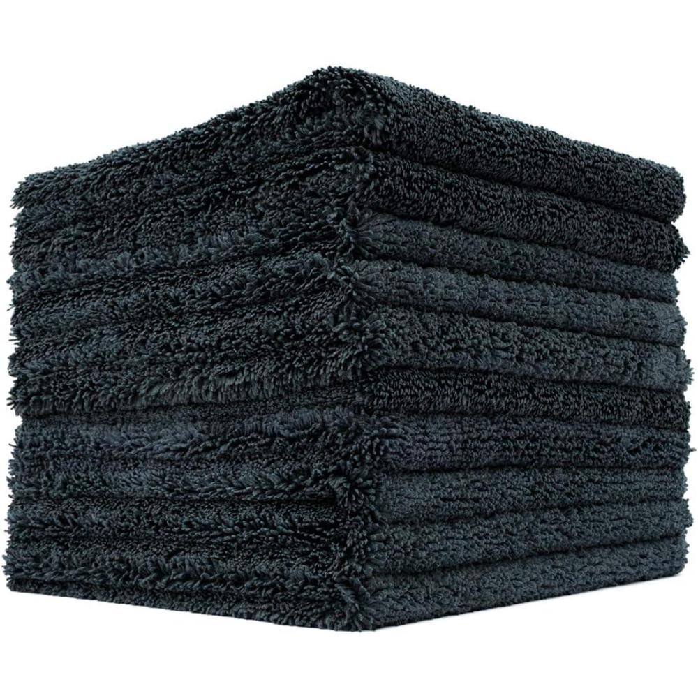 imageThe Rag Company  Creature Edgeless Auto Detailing Towels 10Pack Professional 7030 Blend DualPile Plush Microfiber Buffing ampamp Polishing 420gsm 16in x 16in Lime GreenBlack