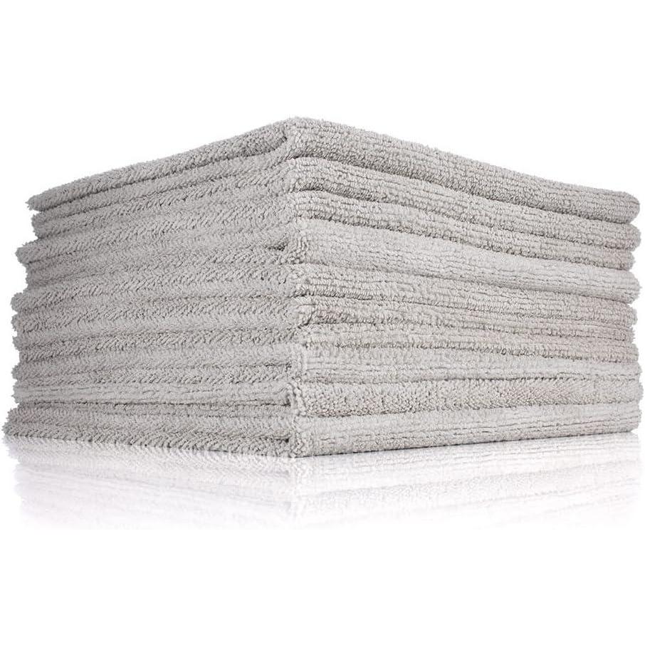 imageThe Rag Company  Edgeless 300  Microfiber Detailing Towels Perfect for Removing Polishes Sealants and Glaze Great for Interior Cleaning and Dirty Jobs 300GSM 16in x 16in Light Blue 10PackIce Grey