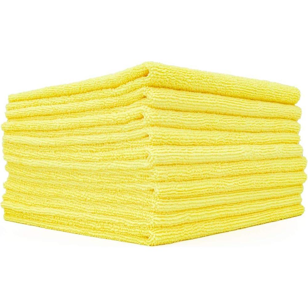 imageThe Rag Company  Edgeless 300  Microfiber Detailing Towels Perfect for Removing Polishes Sealants and Glaze Great for Interior Cleaning and Dirty Jobs 300GSM 16in x 16in Light Blue 10PackYellow