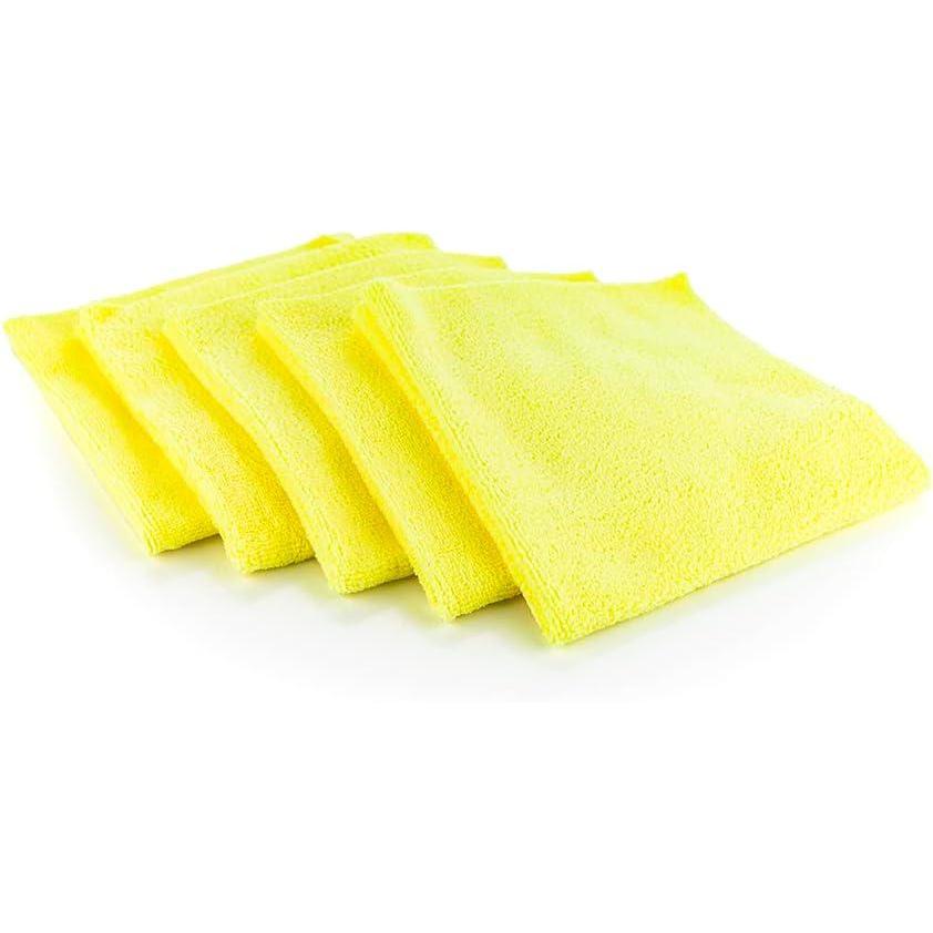 imageThe Rag Company  Off Road  The Trail Boss Pack  OffRoad Vehicle Interior Microfiber Detailing Towels Safe on Plastic Dashboards Gauges and Screens Edgeless 245gsm 16in x 16in Yellow5Pack
