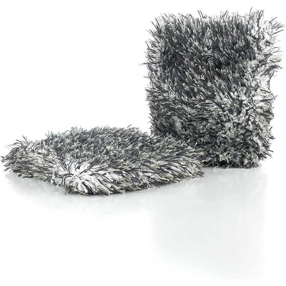 imageThe Rag Company  The Cyclone Ultra Wheel Mitt  Perfect for Wheels Grills and Tight Areas Proprietary Microfiber Blend Easily Releases Contaminates Upon Rinsing 6in x 7in BlackGrey 2PackMicrofiber