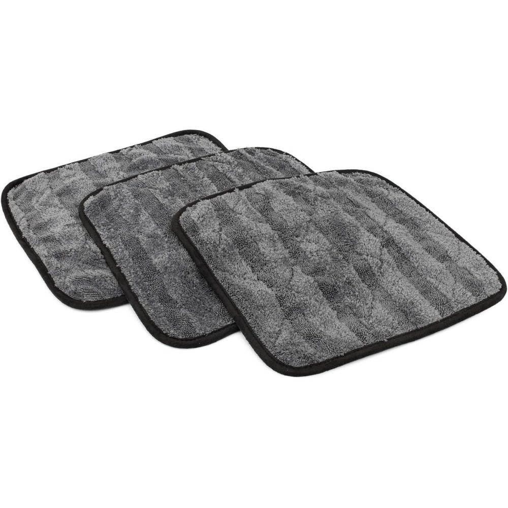 imageThe Rag Company Gauntlet Car Drying Towel  7030 Korean Microfiber Dries Faster Without Scratching 900gsm 15x24 inches Ice GreyGrey 2Pack12in x 12in