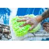The Rag Company – Premium Chenille Microfiber Knobby Wash Mitts – Perfect for Car Washing and Detailing; Scratch-Free, Lint-Free, Double-Sided, Plush, and Absorbent; Lime Green + Blue (2-Pack)(Lime Green)