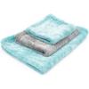 The Rag Company – The Liquid8r – Absorbent 70/30 Blend Microfiber Drying Towel for Cars, Trucks, SUVs, Safe for Detailing + Scratch Free, Twist Loop, 1100gsm, 25in x 36in, Aqua Blue(Aqua Blue/Grey)